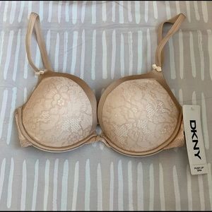 New DKNY Super Sleeks Lace Push Up Bra